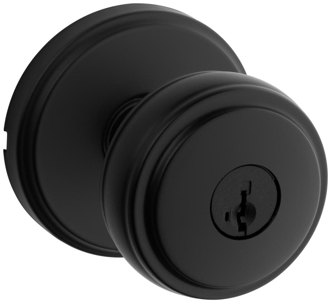 Kwikset 740SOK-514S Sora Single Cylinder Keyed Entry Door Knob Set - Black