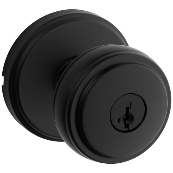 Kwikset 740Sok-S Sora Single Cylinder Keyed Entry Door Knob Set - Black