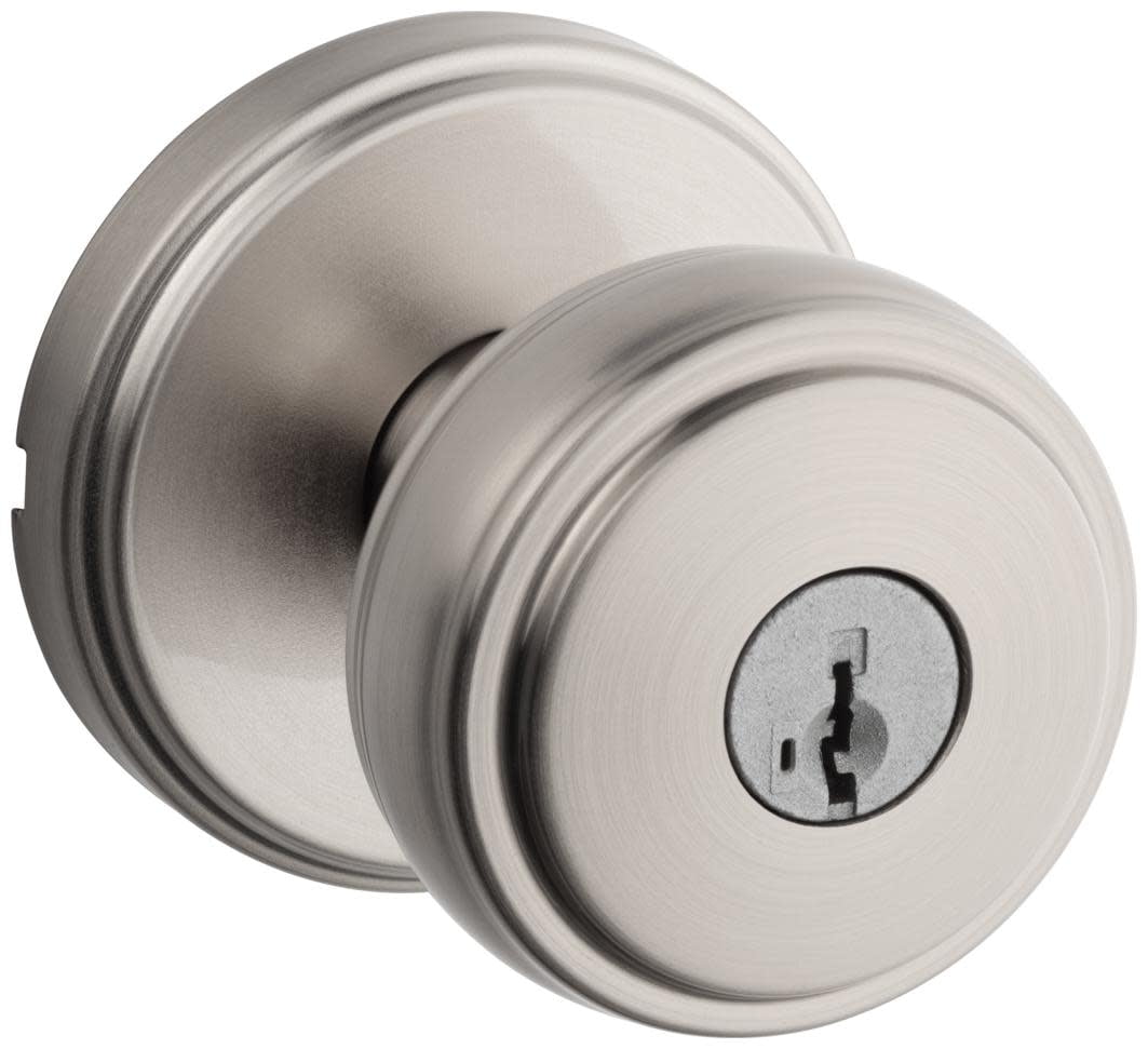 Kwikset 740SOK-15S Sora Single Cylinder Keyed Entry Door Knob Set - Nickel