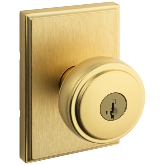 Kwikset 740SOKTRCT-4S Sora Single Cylinder Keyed Entry Door Knob Set - Brass