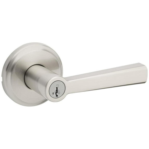 Kwikset 740Tdl-S Trafford Single Cylinder Keyed Entry Door Lever Set - Nickel