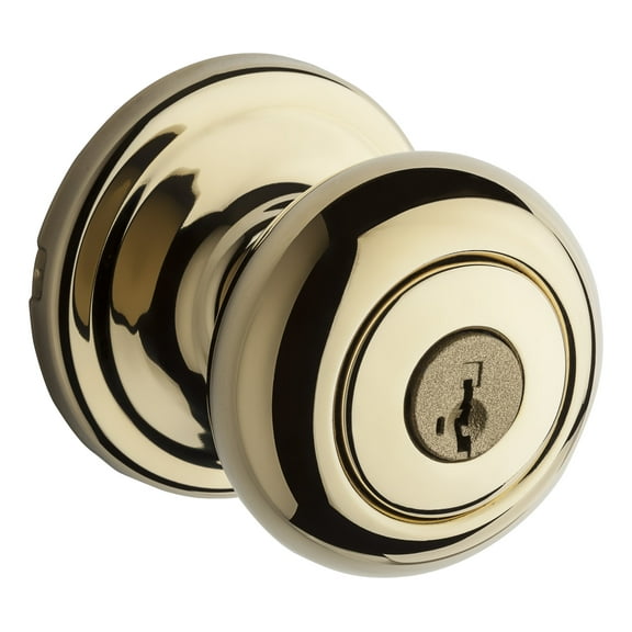Kwikset 750H-S Vestibule Function Hancock Single Cylinder Keyed Entry Knobset - Brass