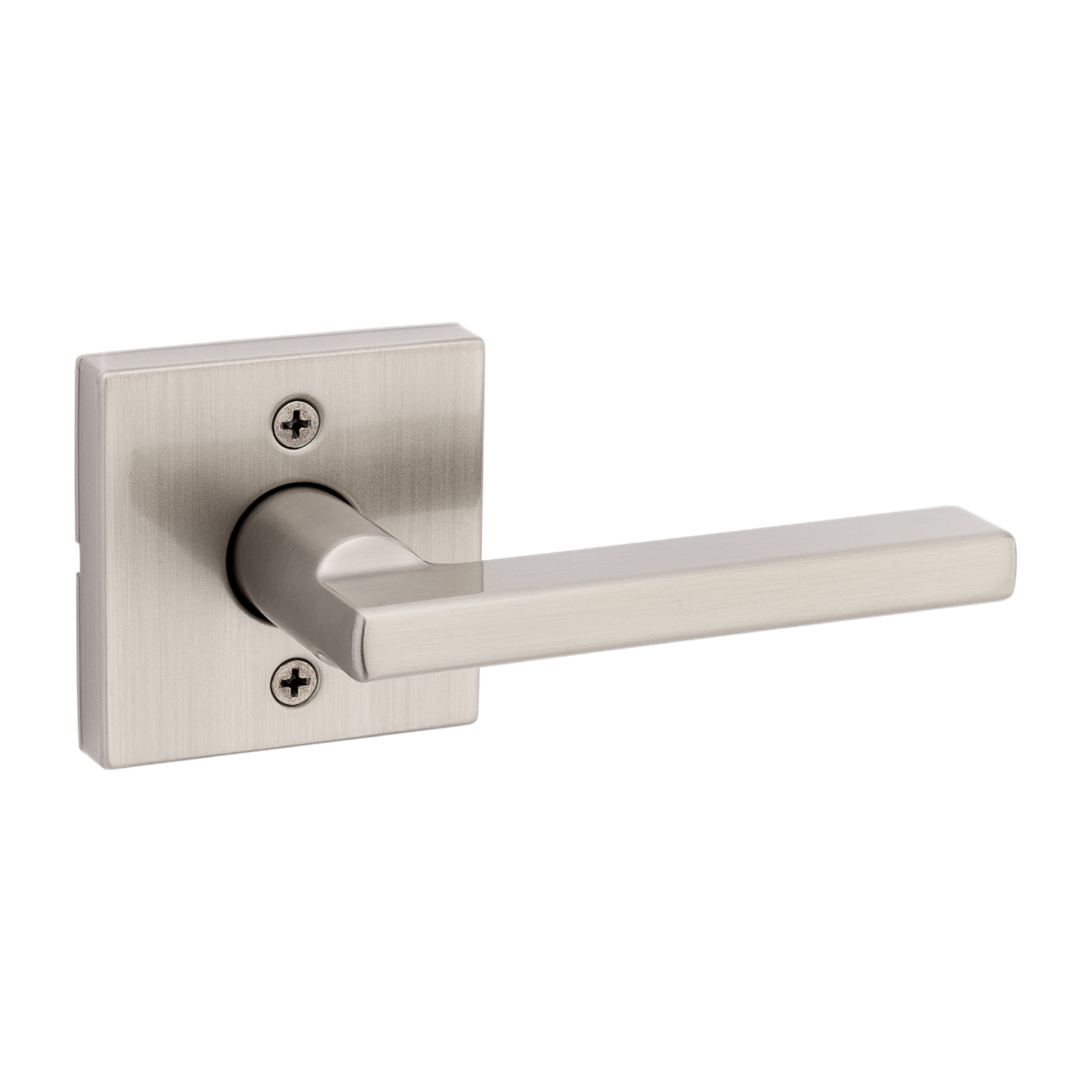 Kwikset Halifax Square Dummy Lever Doorknob Satin Nickel - Single