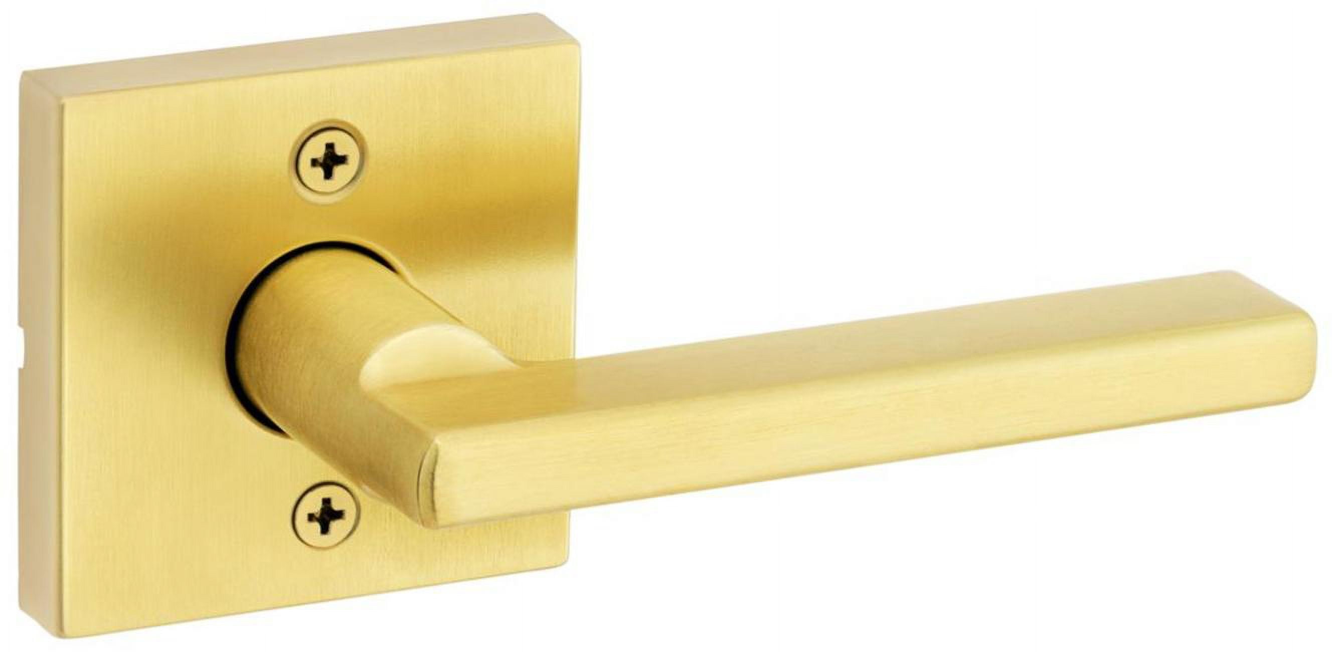 Satin Brass Modern Single Dummy Door Lever
