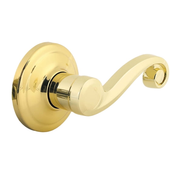 Kwikset 788LL RH 3 Signature Series Lido Right-Hand Dummy Lever, Polished-Brass