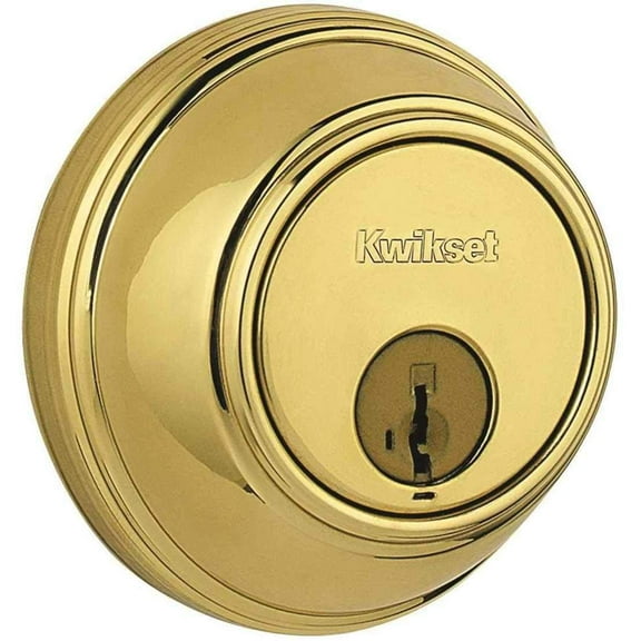 Kwikset 816-3S Key Control Deadbolt Smart Key Bright Brass Finish