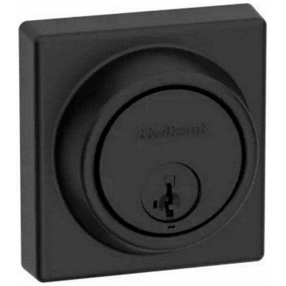 Kwikset 817Sqt-S Key Control Single Cylinder Keyed Entry Deadbolt - Black