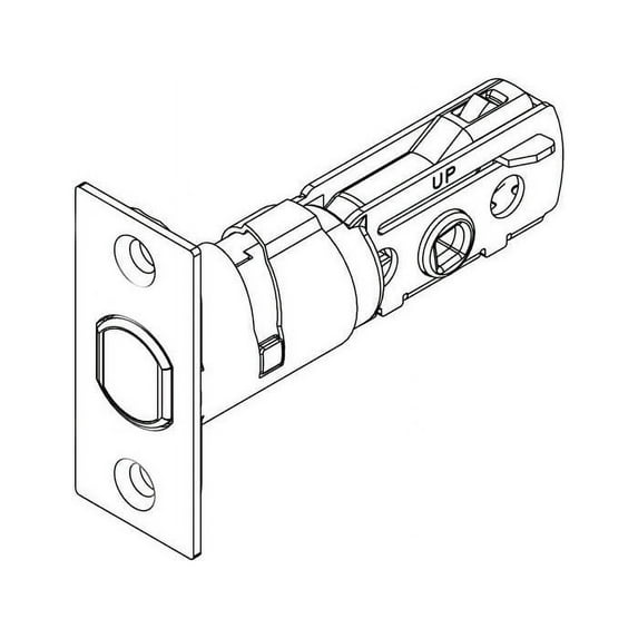 Kwikset 83370 Adjustable Backset Square Corner Deadbolt Latch - Nickel