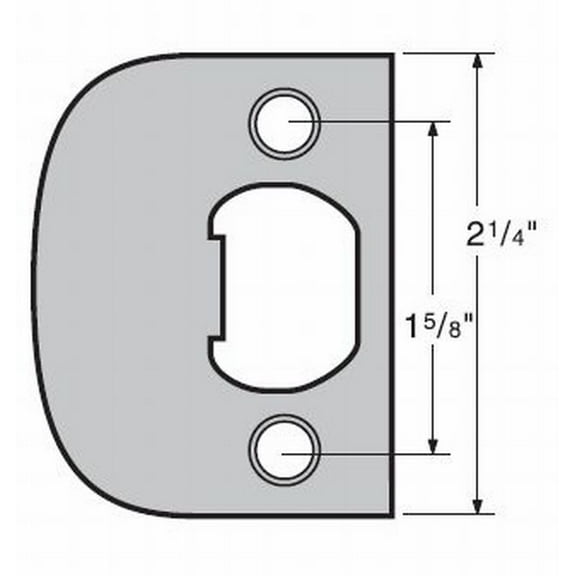 Kwikset 83437-15 Satin Nickel Full Lip Square Corner Strike