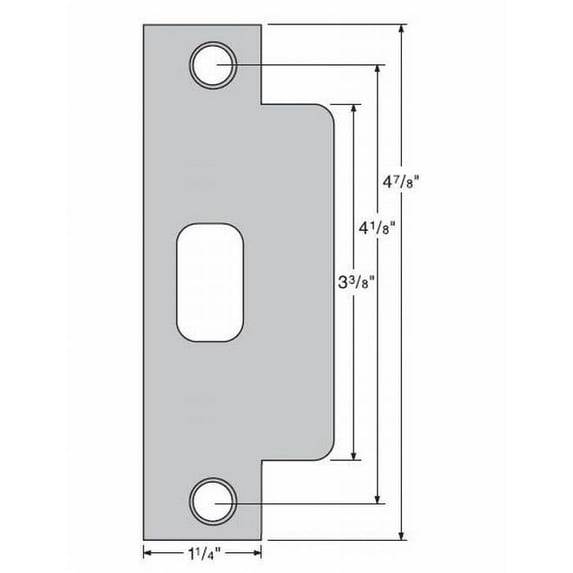 Kwikset 83846 4-7/8 X 1-1/4" Asa-1 Full Lip Strike Plate - Black
