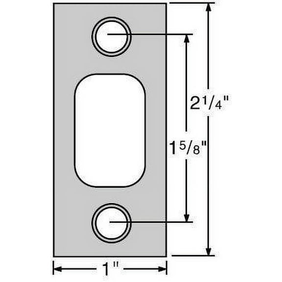 Kwikset 85072 1" By 2-1/4" Square Corner Deadbolt Strike - Chrome