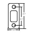 thumbnail image 1 of Kwikset 85279 1-1/8" X 2-3/4" Rounded Corner Strike Plate - Brass, 1 of 2