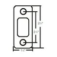 thumbnail image 1 of Kwikset 85279-15 1-1/8" x 2-3/4" Radius Corner Deadbolt Strike Satin Nickel Finish, 1 of 1