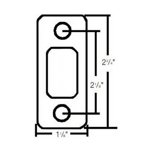 Kwikset 85279-15 1-1/8" x 2-3/4" Radius Corner Deadbolt Strike Satin Nickel Finish