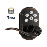 Kwikset 912 Z-Wave Motorized Lever Door Lock  featuring SmartKey in Venetian Bronze- 99120-006