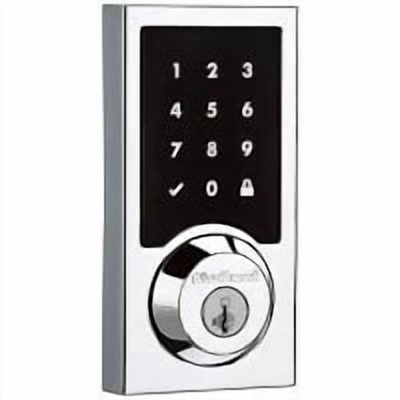 Kwikset 916 CNT Smartcode Contemporary Electronic Deadbolt with Z-Wave Technology, Polished Chrome