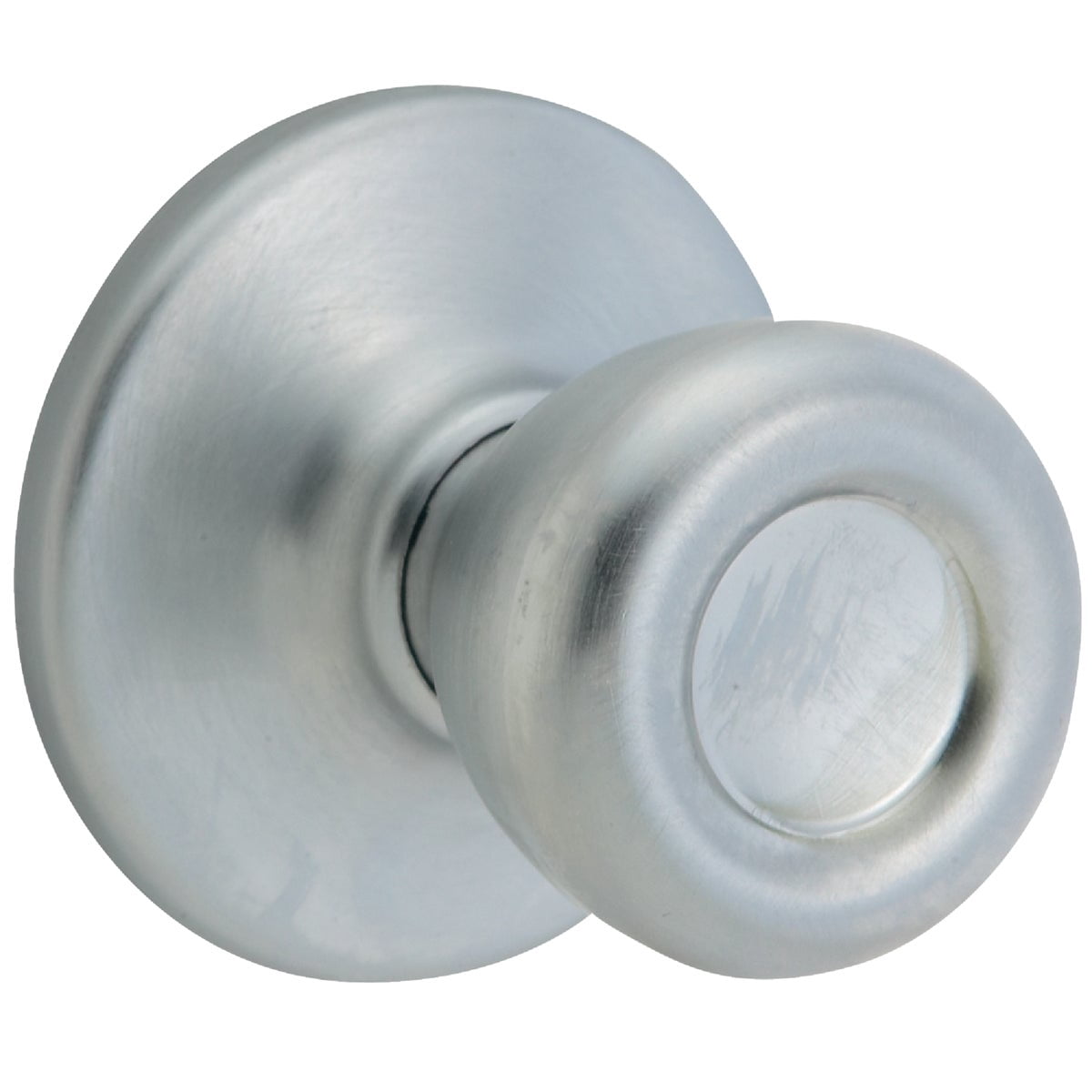 Kwikset Tylo Passage Door Knob Modern - Satin Chrome, Easy Installation, Grade 3, Silver
