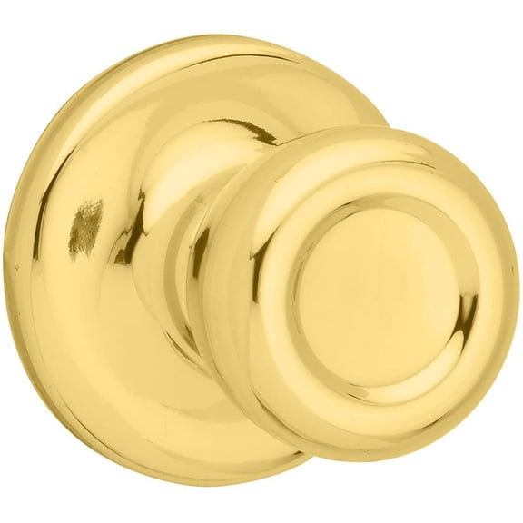 Kwikset 92001-519 Mobile Home Hall & Closet Door Knob in Polished Brass