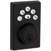 Kwikset 9240CNT-514 Contemporary Powerbolt Electronic SmartCode Deadbolt with RCAL Latch and RCS Strike Matte Black Finish