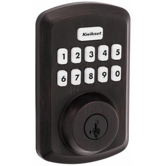 Kwikset 9250TRS-11PS Transitional Powerbolt 2 Electronic SmartCode Deadbolt SmartKey with RCAL Latch and RCS Strike Venetian Bronze Finish