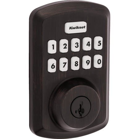 Kwikset 9250TRS-11PS Transitional Powerbolt 2 Electronic SmartCode Deadbolt SmartKey with RCAL Latch and RCS Strike Venetian Bronze Finish