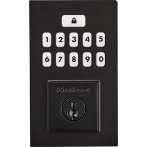 Kwikset 9260CNT-514S Contemporary SmartCode Keypad Electronic Deadbolt SmartKey Matte Black Finish
