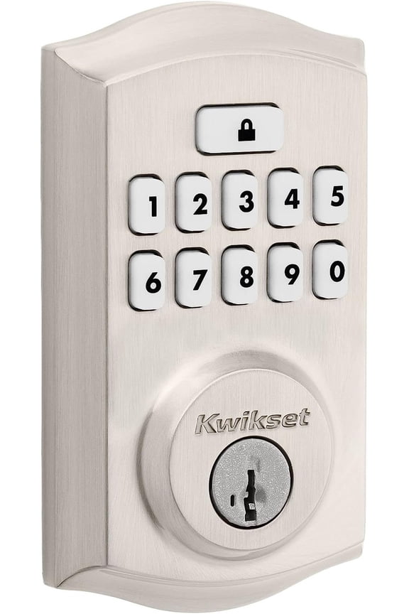 9260TRL-15S Traditional SmartCode Keypad Electronic Deadbolt SmartKey Satin Nickel Finish