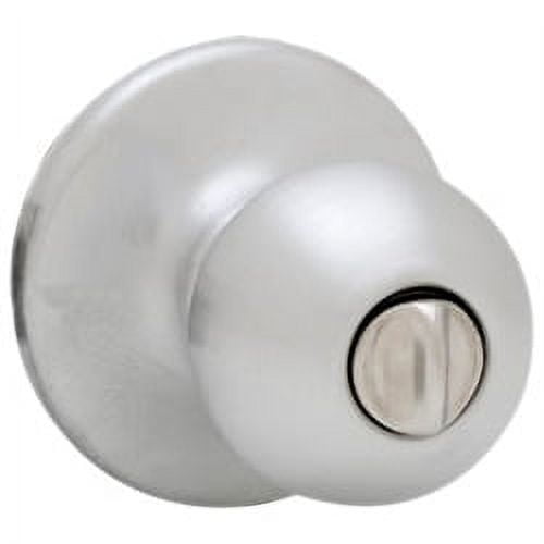 Kwikset 93001-874 Satin Chrome Polo Knob Privacy Set