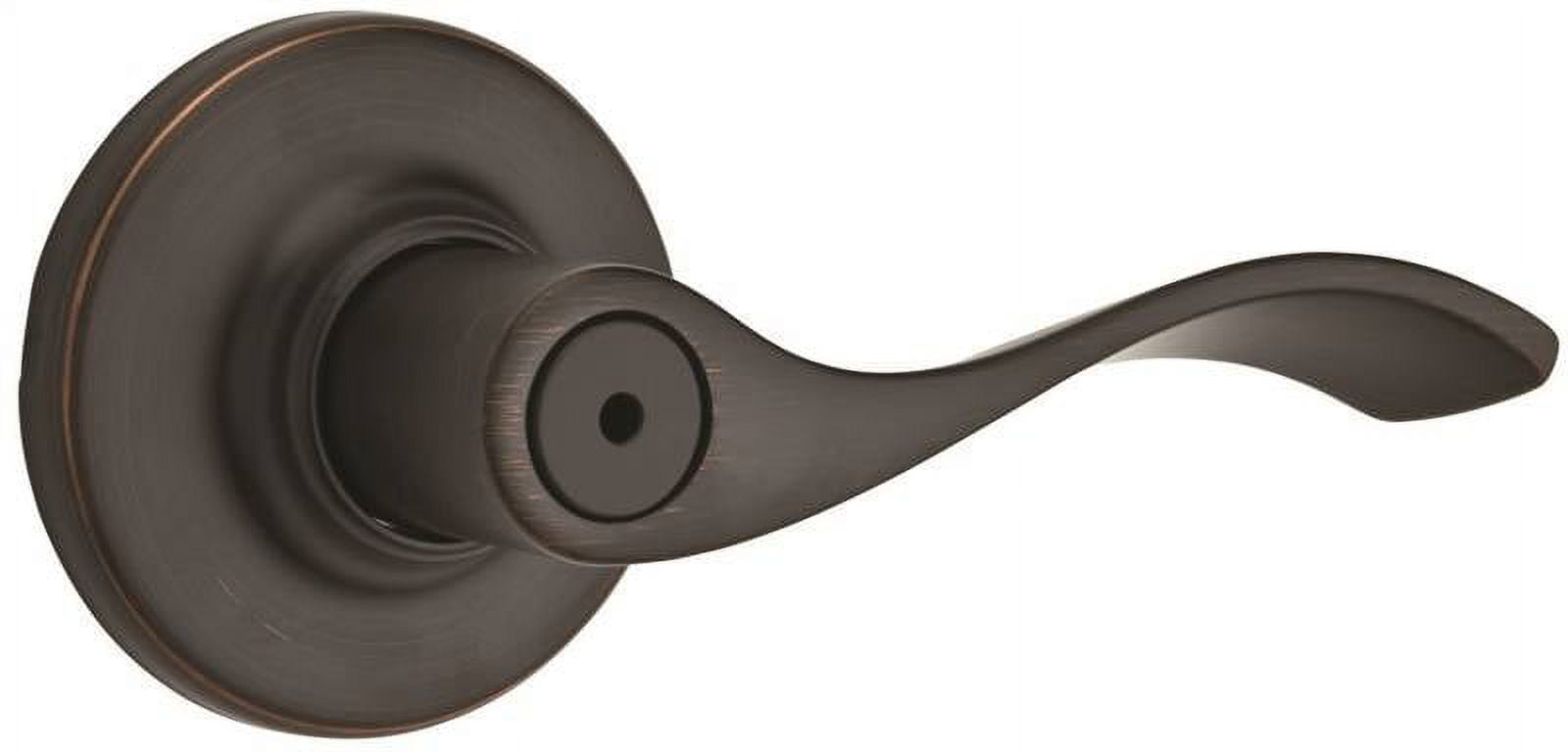 Venetian Bronze Wave Style Privacy Lever for Interior Doors
