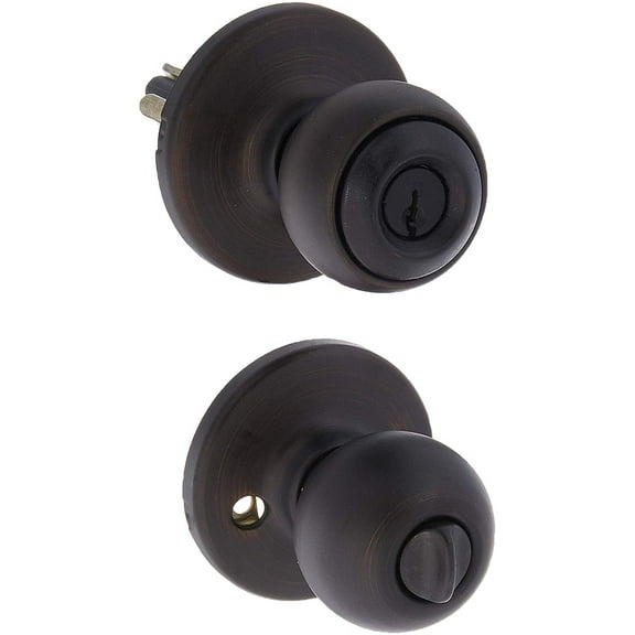 Kwikset Polo Entry Knob - Keyed Entry, Adjustable, Grade 3 - Venetian Bronze