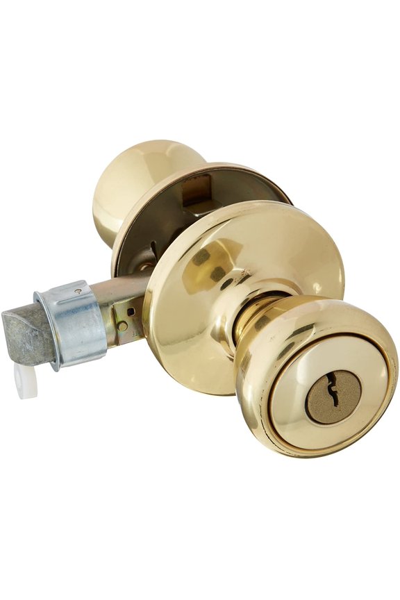 Mobile Home Entry Lockset 94002-825 - Polished Brass Deadbolt Lock