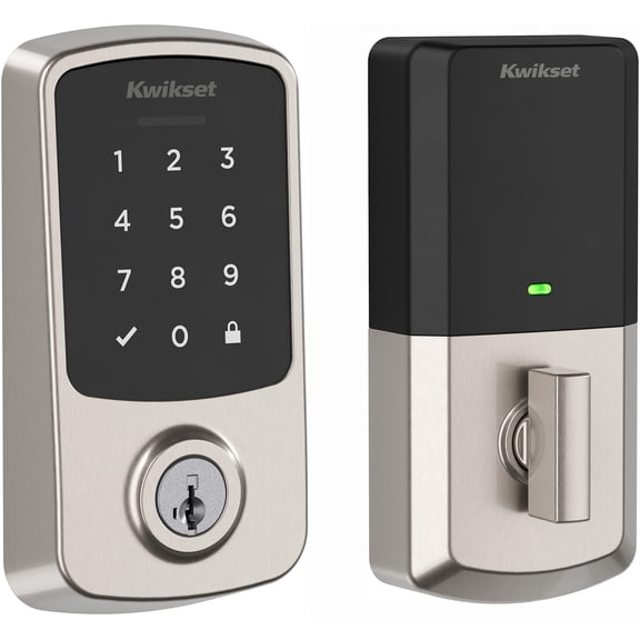 Kwikset 9400Blethrdtpd-S Aura Single Cylinder Keyless Entry Touchscreen Deadbolt - Nickel