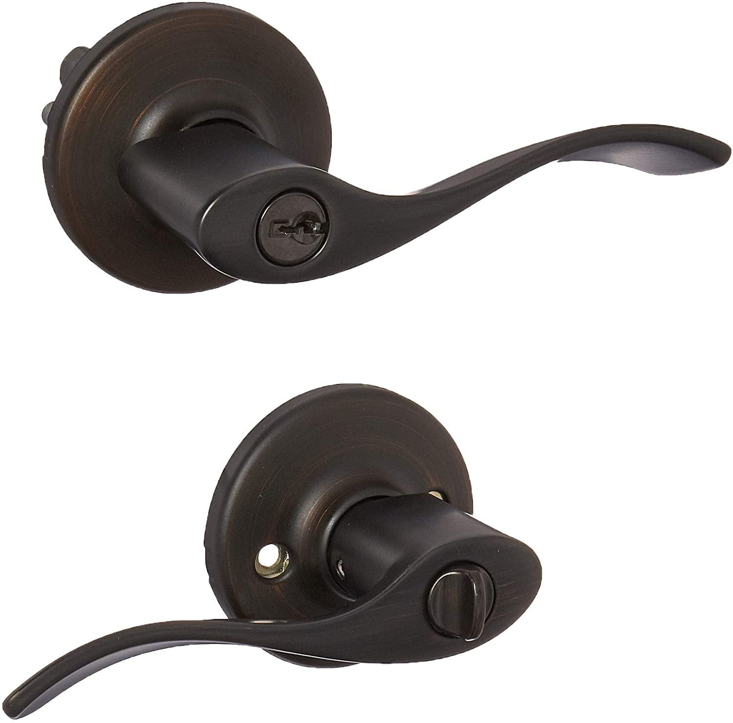 Kwikset 94050-550 Balboa Entry Lever, Venetian Bronze