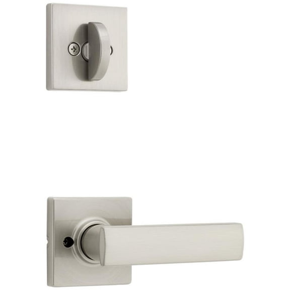 Kwikset 966Brnlsqt.Univ Breton Lever Single Cylinder Interior Pack - Nickel