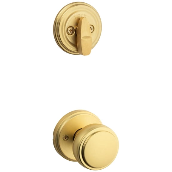 Kwikset 966Sok.Univ Sora Knob Keyed Entry Handleset Interior Pack - Brass