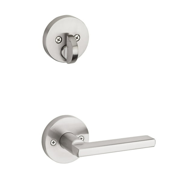 Kwikset 968HFLRDT-15 Halifax Round Interior Dummy Handleset Trim Satin Nickel Finish