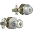 thumbnail image 1 of Kwikset 96900-252 Entry/Single Sided Deadbolt, 2-3/8", Tylo Satin, 1 of 2