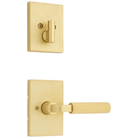 Kwikset 971Malrct Mirada Lever Keyed Entry Handleset Interior Pack - Brass