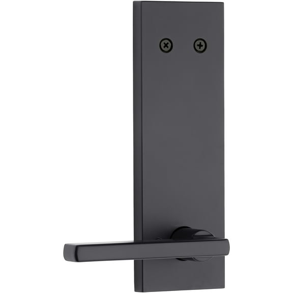 Kwikset 973HFLSQF-514 Dummy Interior Halifax Lever Trim with Square Full Escutcheon Matte Black Finish