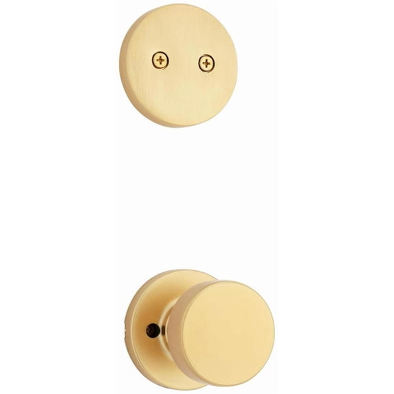 Kwikset 973PSKRDT-4 Pismo Knob Dummy Handleset Interior Pack - Brass