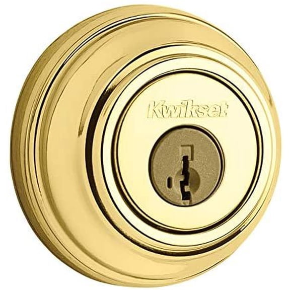 Kwikset Signature Deadbolt Lock 980 3 SMT CP K4 V1 Brass Single Cylinder SmartKey - 1 Pack