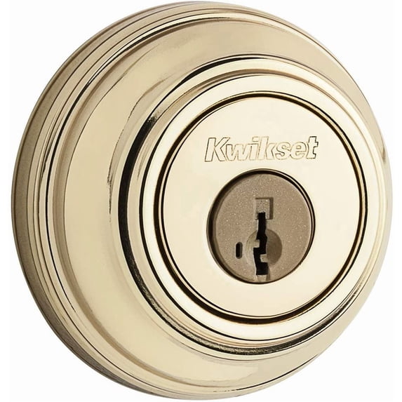 Kwikset Deadbolt Lock 980 Signature Series - SmartKey, Adjustable - Pack Of 1, Brass — Construction & DIY Use, Standard Hardware Spec