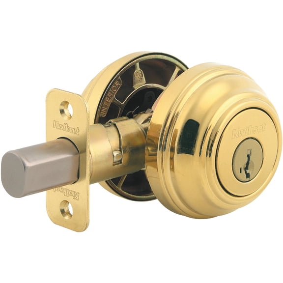 Kwikset 985 3 SMT CP K4 V1 Signature Brass Double Cylinder Deadbolt with SmartKey - Quantity 1