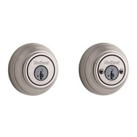 Kwikset 985 980 Series Double Cylinder Keyed Both Sides Deadbolt, Satin Nickel
