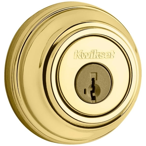 Kwikset Double Cylinder Deadbolt 985 SmartKey - Adjustable Grade 1 - Polished Brass