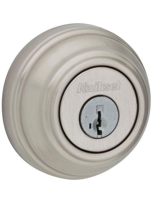 Double Cylinder Deadbolt SmartKey - Adjustable Security Lock - Satin Nickel — Construction & DIY Use, Standard Hardware Spec