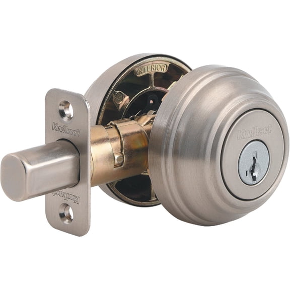 Kwikset Double Cylinder Deadbolt SmartKey - Adjustable Security Lock - Satin Nickel — Construction & DIY Use, Standard Hardware Spec