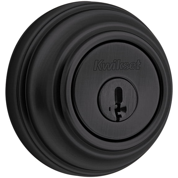 Kwikset 985-514S.STRKP 980 Double Cylinder Keyed Entry Deadbolt - Black