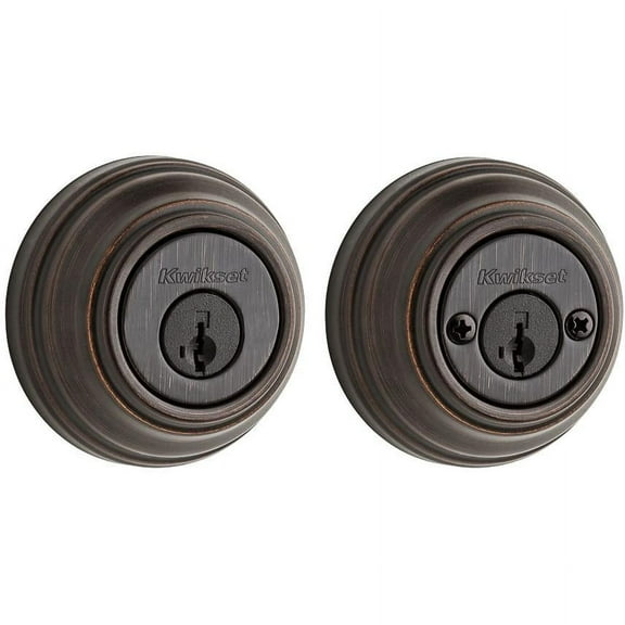 Kwikset 985 Series 2-Cylinder Deadbolt, Venetian Bronze, Metal, Door Latches & Bolts