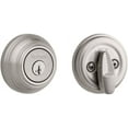 thumbnail image 1 of Kwikset 99800-090 980 Single Cylinder Round Traditional Deadbolt Door Lock featuring SmartKey Security in Satin Nickel, 1 of 9
